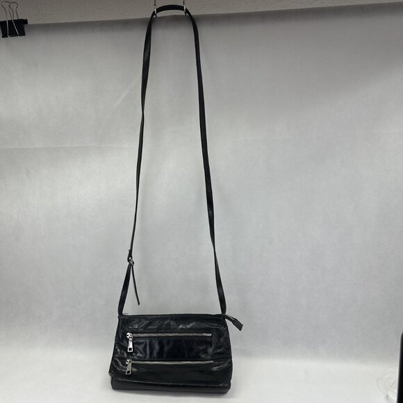 Hobo Mara Leather Zippered Crossbody Bag with Silver-tone Hardware - Picture 4 of 11